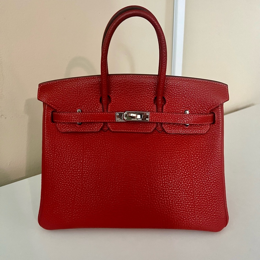 HERMES Togo Birkin 25 with Palladium Hardware - Picture 13 of 16